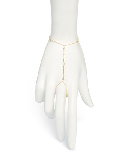 SHYMI Cubic Zirconia Station Hand Chain - White