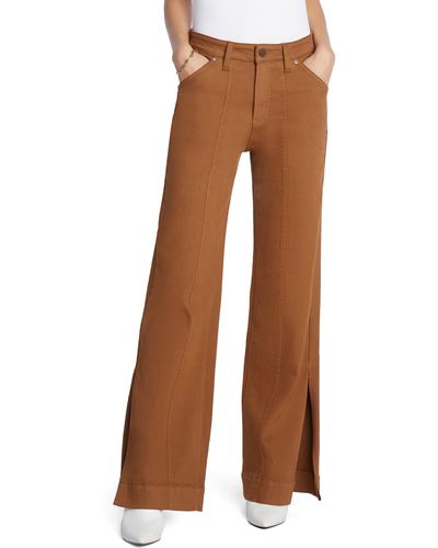 Wash Lab Denim Relaxed Straight Leg Jeans - Brown