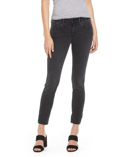 Mavi Alexa Mid Rise Skinny Jeans - Black