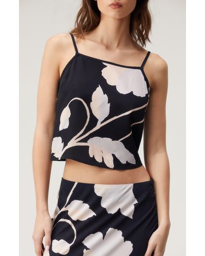 Nasty Gal Floral Camisole - Blue
