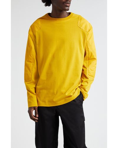 Burberry Mixed Media Ekd Embroidered Sweatshirt - Yellow