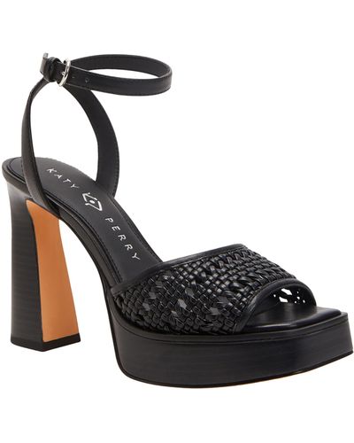 Katy Perry The Steady Ankle Strap Platform Sandal - Black