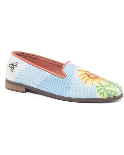 ByPaige Floral Needlepoint Loafer - Blue