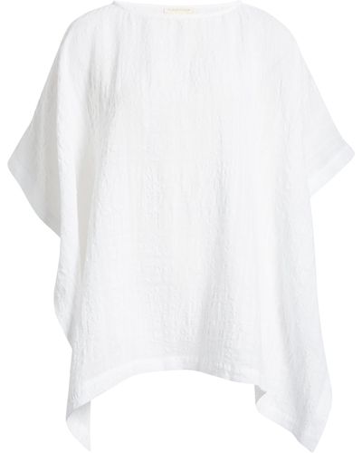 Eileen Fisher Organic Cotton Poncho - White
