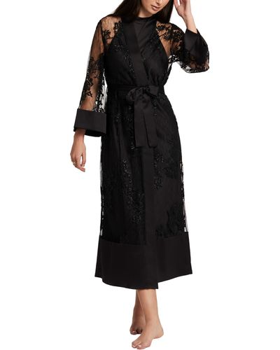 Rya Collection Charming Embroidered Lace Wrap - Black