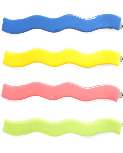 CHUNKS Shannons Waves Assorted 4-pack Slide Barrettes - Yellow