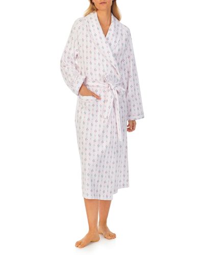Eileen West Shawl Collar French Terry Ballet Robe - Multicolor