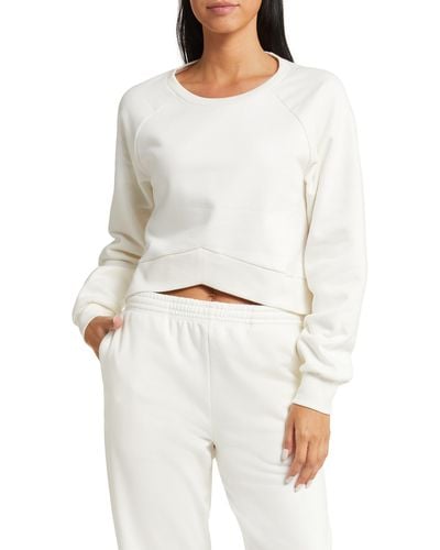Beyond Yoga Uplift Crop Sweatshirt - White