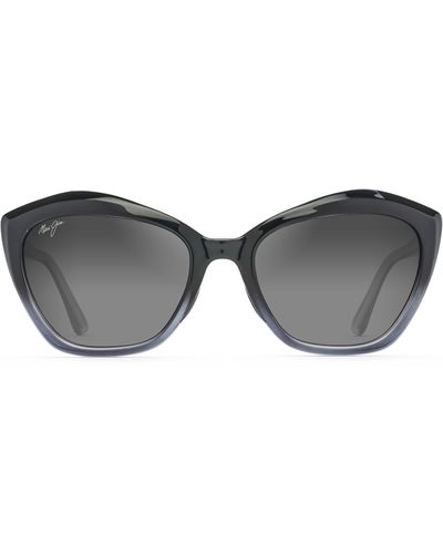 Maui Jim Lotus 56mm Polarizedplus2® Cat Eye Sunglasses - Gray
