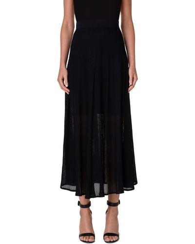 Akris Silk Lace Skirt - Black
