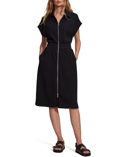Varley Louisa Zip Front Dress - Black