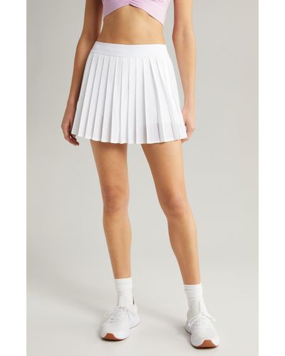 Zella Pleated Tennis Skirt With Shorts - White
