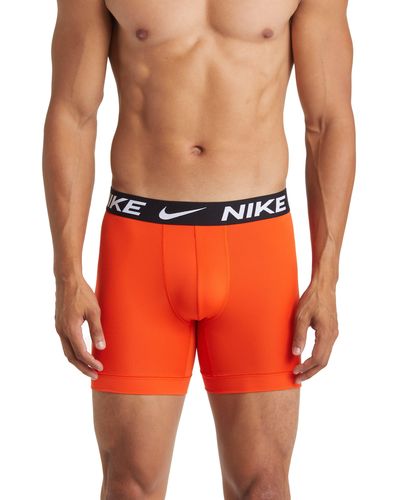 Nike 3-pack Dri-fit Essential Micro Boxer Briefs - Orange