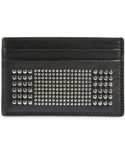 Alexander McQueen Studded Leather Card Holder - Black