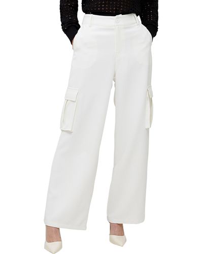 French Connection Combat Wide Leg Cargo Pants - White