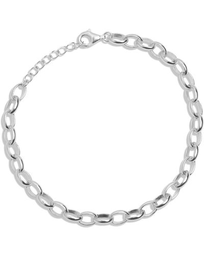 Argento Vivo Sterling Silver Argento Vivo Sterling Oval Chain Bracelet At Nordstrom - White