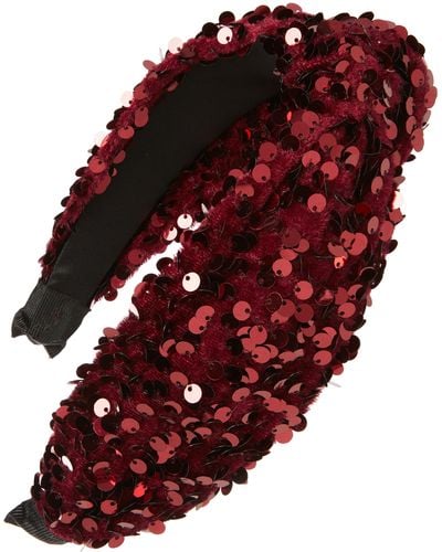 Tasha Sequin Headband - Red
