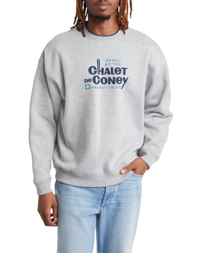 Coney Island Picnic Chalet Fleece Sweatshirt - Gray