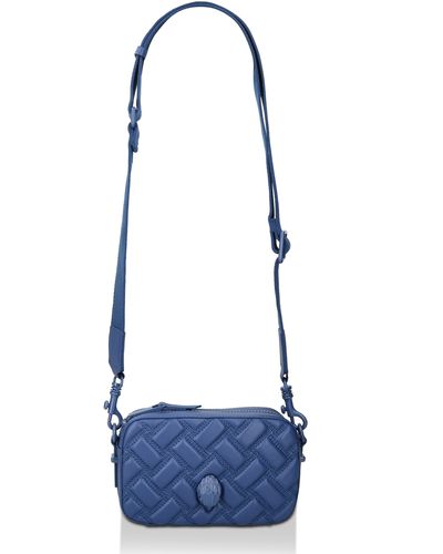 Kurt Geiger Small Kensington Drench Quilted Leather Camera Bag - Blue
