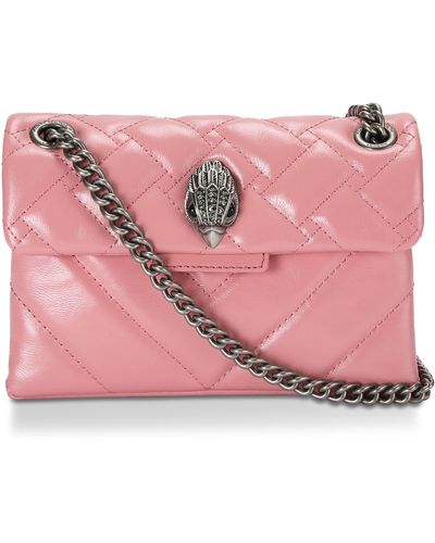 Kurt Geiger Mini Kensington Quilted Leather Crossbody Bag - Pink