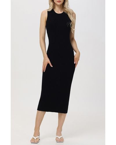 525 Emma Sleeveless Knit Midi Dress - Black