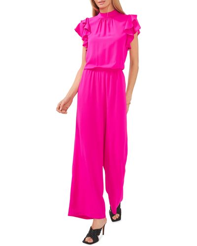 1.STATE Flutter Sleeve Jumpsuit - Pink