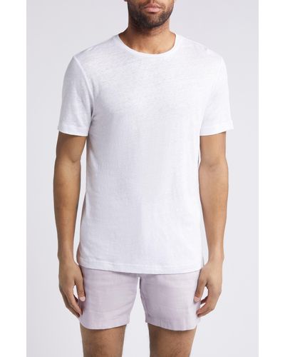Nordstrom Linen Crewneck T-shirt - White