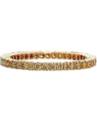 Sethi Couture Yellow Diamond Eternity Band Ring - White