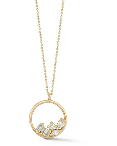 Dana Rebecca Alexa Jordyn Mixed Diamond Nesting Pendant Necklace - Metallic
