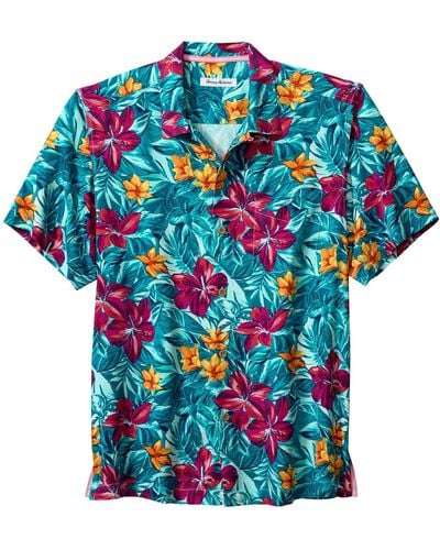 Tommy Bahama Tropics Floral Silk Camp Shirt - Blue