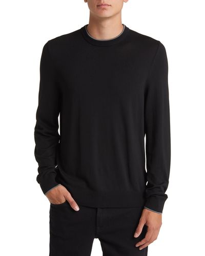 BOSS Lope Crewneck Sweater - Black
