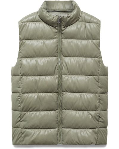 Mango Ultralight Quilted Puffer Vest - Gray