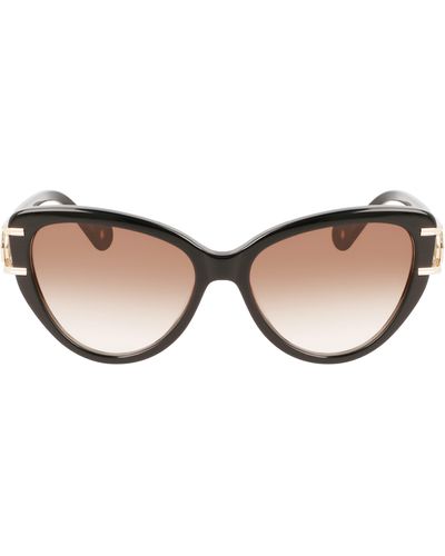 Lanvin Mother & Child 56mm Gradient Cat Eye Sunglasses - Natural