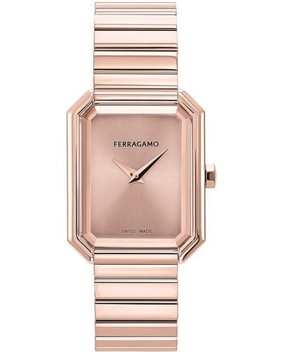 Ferragamo Crystal Bracelet Watch - Pink