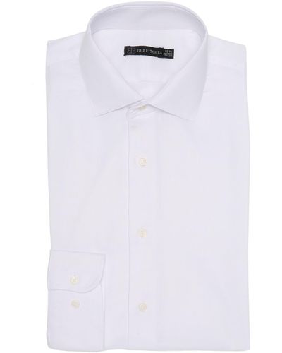 JB Britches Oxford Dress Shirt In Powder At Nordstrom Rack - White