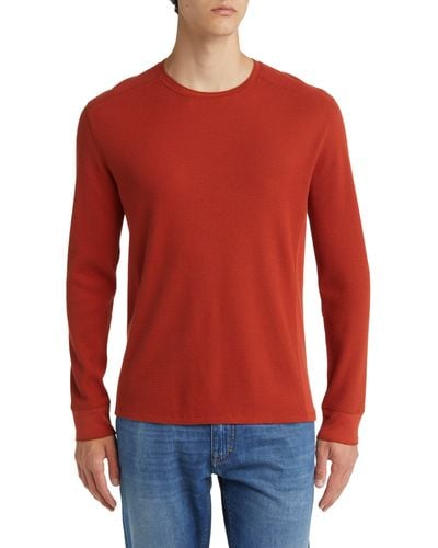 Vince Thermal Long Sleeve T-shirt - Red