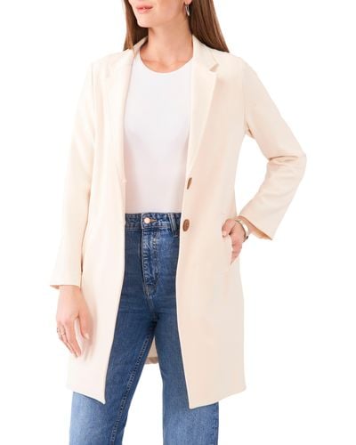 Vince Camuto Two-button Longline Jacket - White