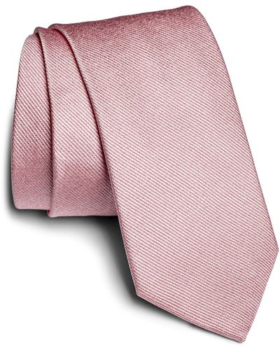 Jack Victor Bowman Solid Silk Blend Tie - Pink
