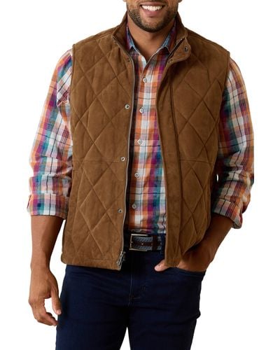 Tommy Bahama Manchester Goat Suede Vest - Brown