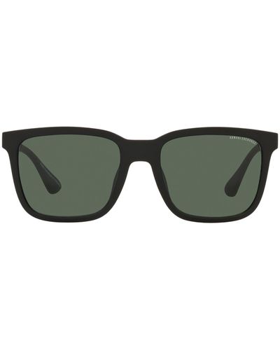 Armani Exchange 55mm Rectangular Sunglasses - Green