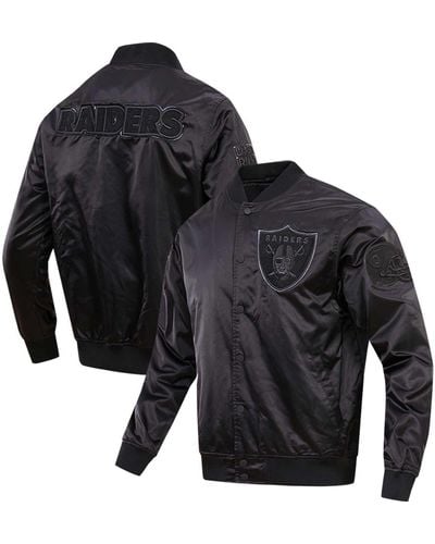 Men's Pro Standard Dallas Cowboys Triple Black Satin Full-Snap