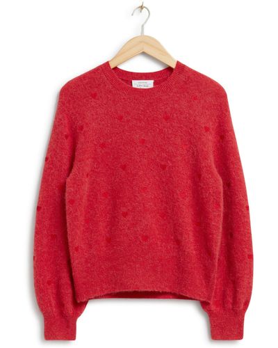& Other Stories Knitted Sweater - Red