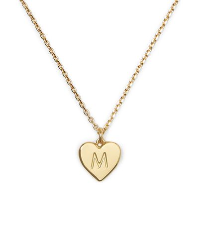 Kate Spade Initial Heart Pendant Necklace - Metallic