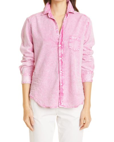 Frank & Eileen Eileen Mineral Wash Denim Shirt - Pink