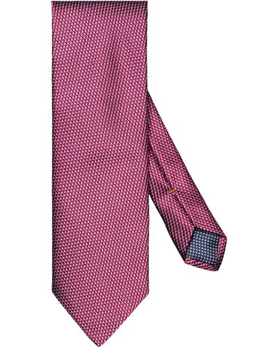 Eton Textured Neat Silk Tie - Purple