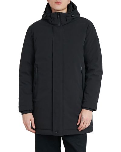 The Recycled Planet Company Pricept Water Resistant Hooded Jacket - Black