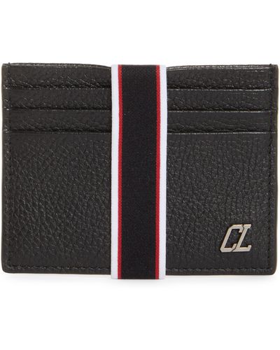 Christian Louboutin F. A.v. Fique A Vontade Kios Leather Card Case - Black