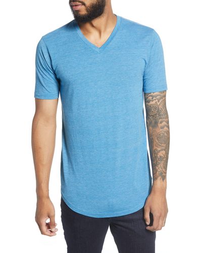 Goodlife Triblend Scallop V-neck T-shirt - Blue