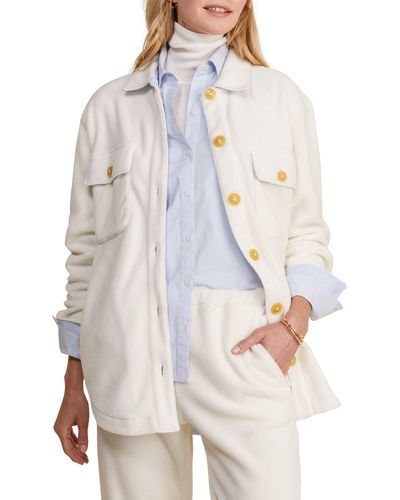 Vineyard Vines Harbor Fleece Shirt Jacket - White
