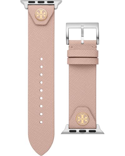 Tory Burch The Studs Leather Apple Watch® Band - Pink